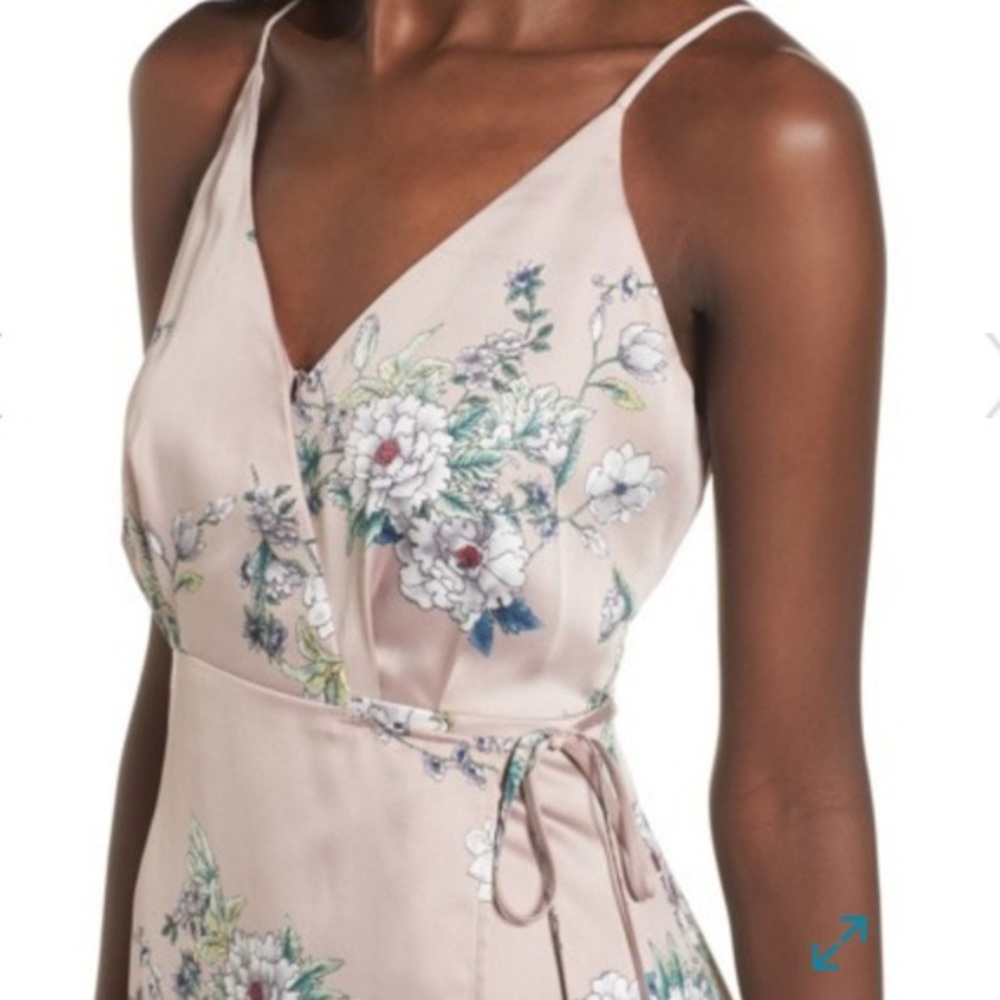 ASTR floral wrap dress